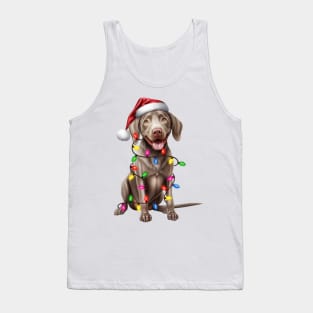 Christmas Weimaraner Tank Top